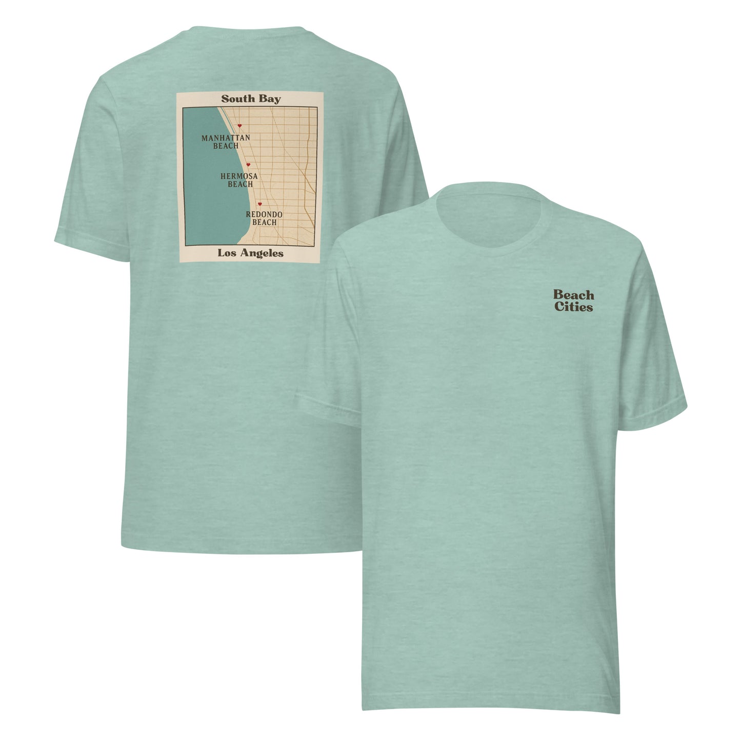 Beach Cities Map Tee